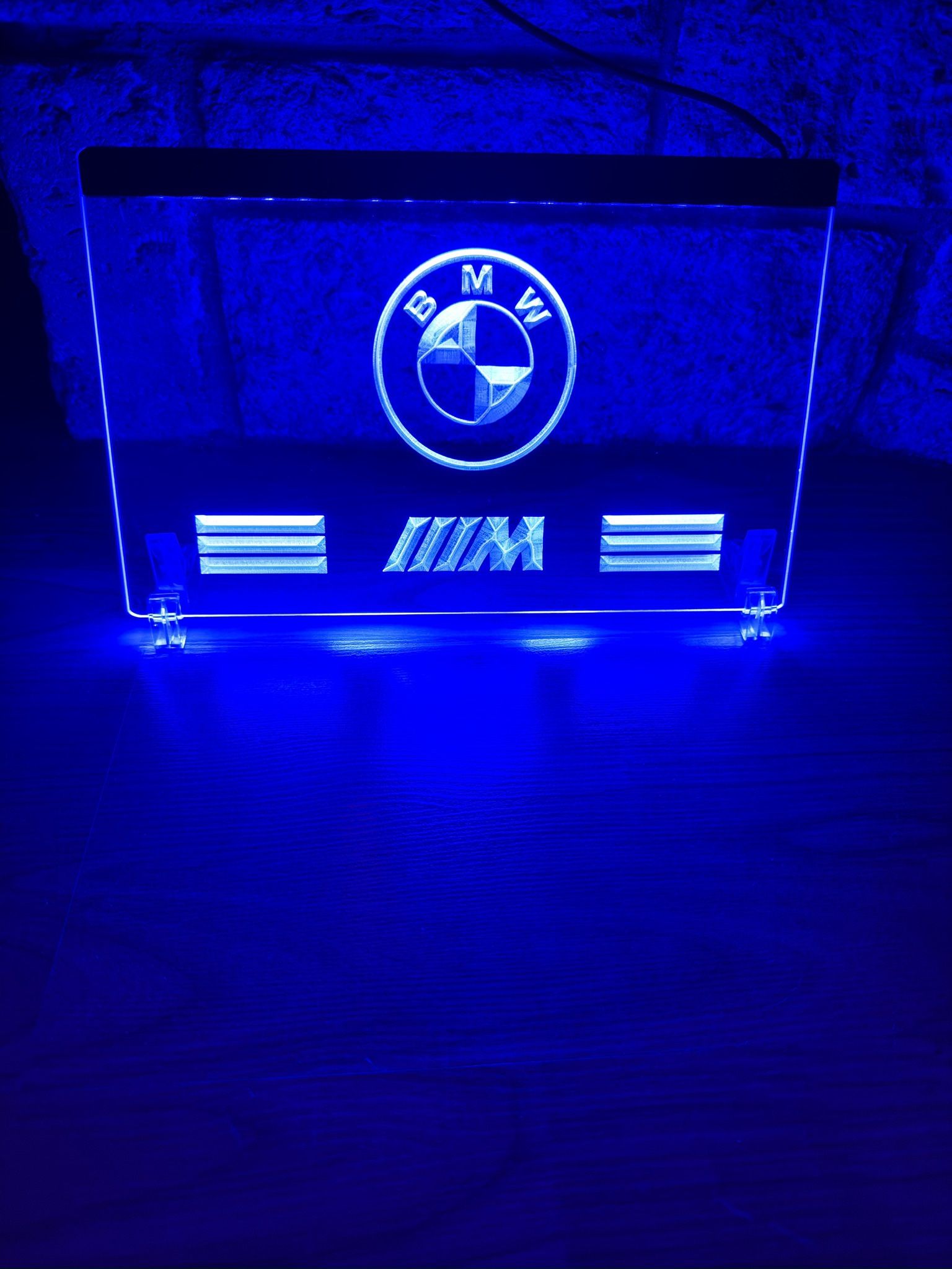 BMW LED NEON BLUE LIGHT SIGN 8x12