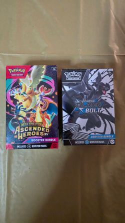 Pokemon Ascended Heroes and Black Bolt booster bundles
