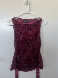 Burgundy Velvet Top