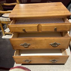 Vintage Wood Dresser Side End Table 