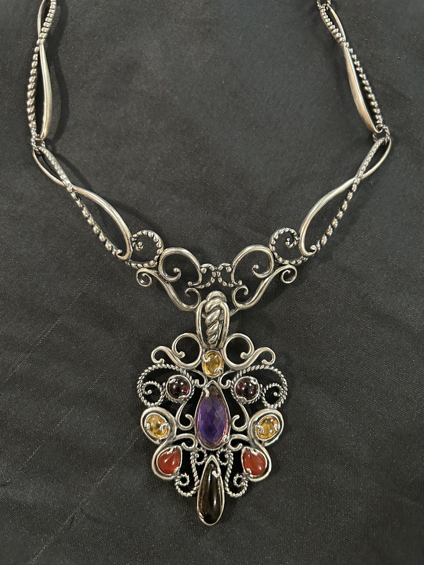 Sterling Silver Necklace Set 