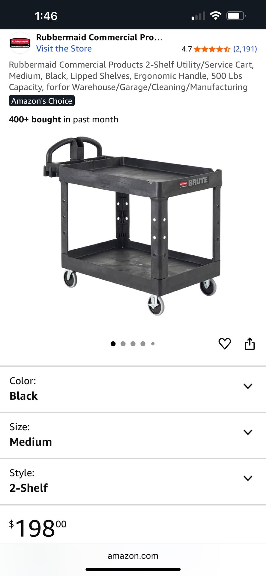 Rubbermaid commercial cart