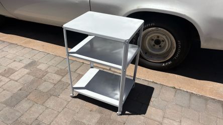 Rolling Metal Utility Cart on Casters – $28