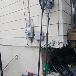 2×Poulon 1.5 Hp electric Pole Saws That Detach Into Regular Hand Held Saw