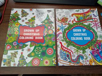 Grown Up Christmas Coloring books (set of 2)