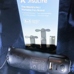 Jisulife 3-1  Handheld Fan, Power Bank And Flashlight
