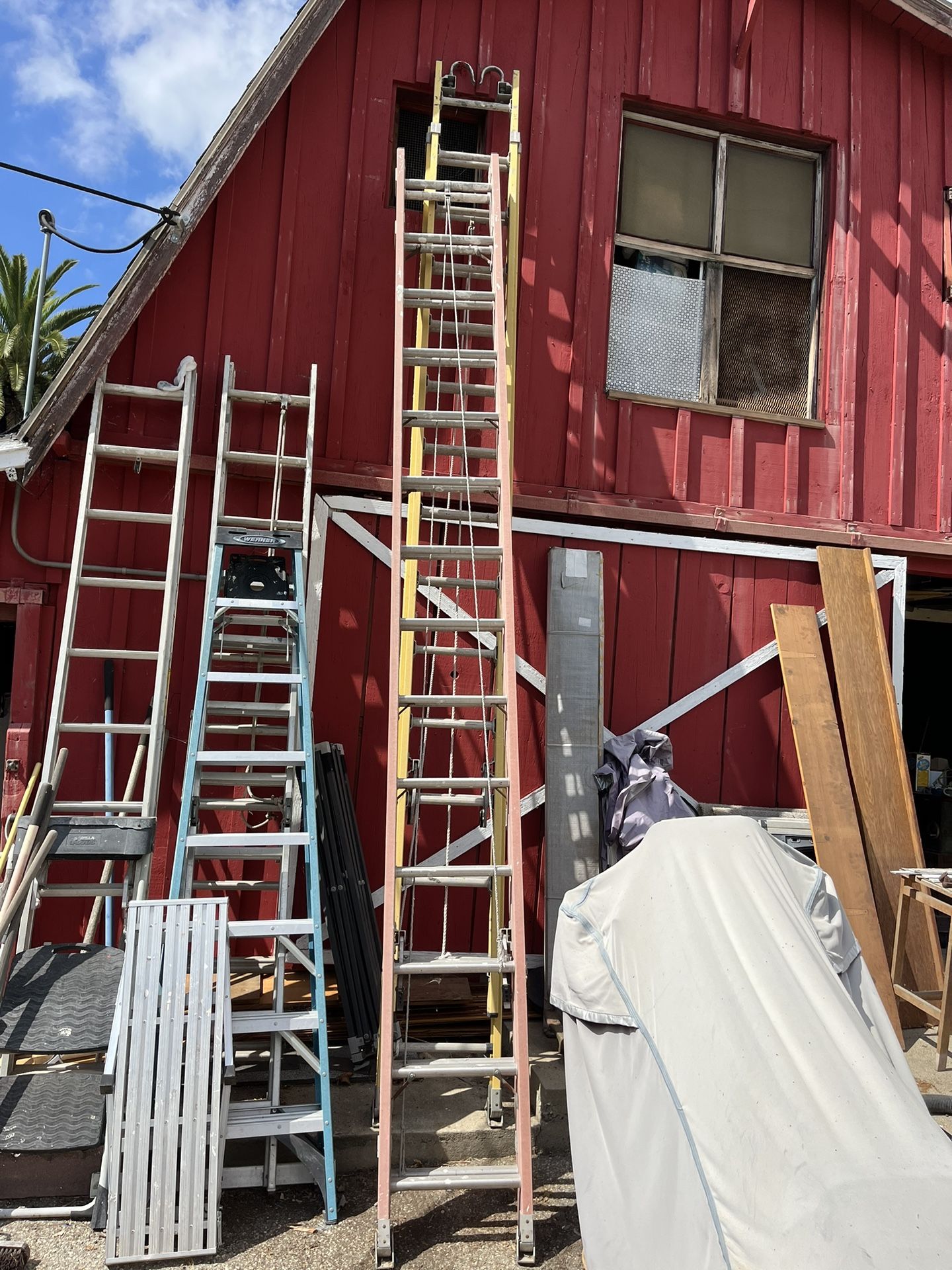 2 28 Foot Extension Ladders