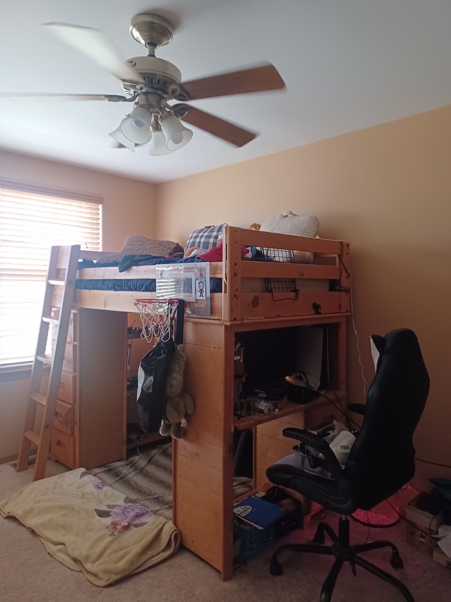 Bunkbed With Desk And Shelf