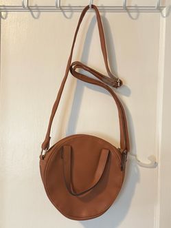 Brown Round Crossbody Bag