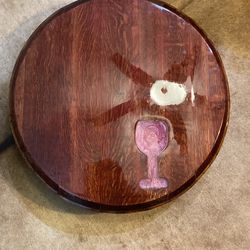 Wine barrel top tray