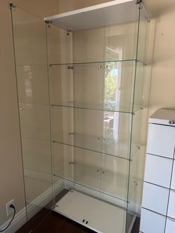 Glass Display Cabinet with Shelves