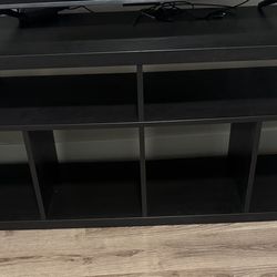 KALLAX TV unit, black-brown, 57 3/4x23 1/2 "