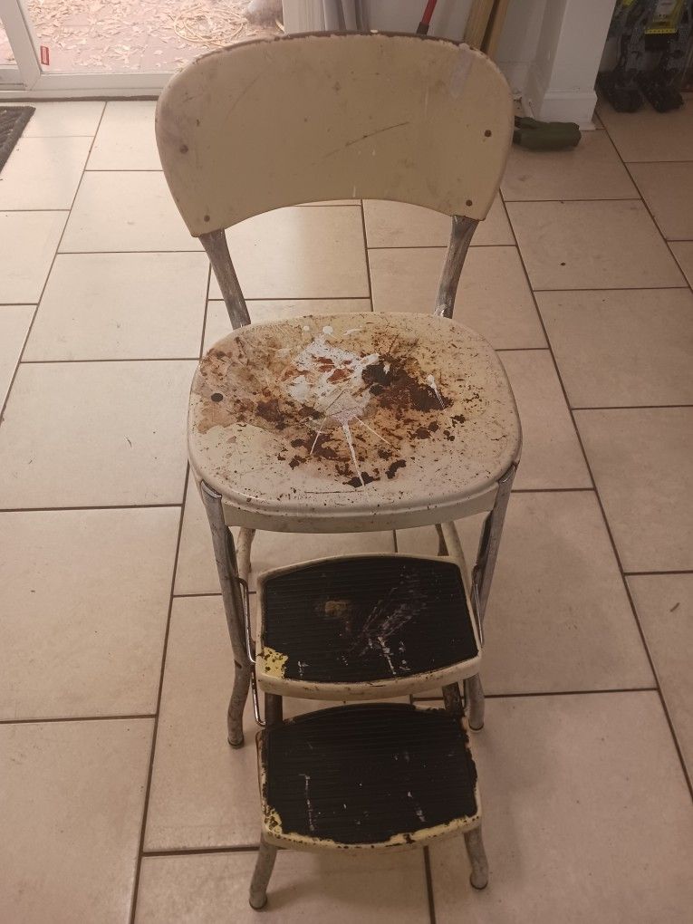 Vintage Kitchen Step Stool Chair