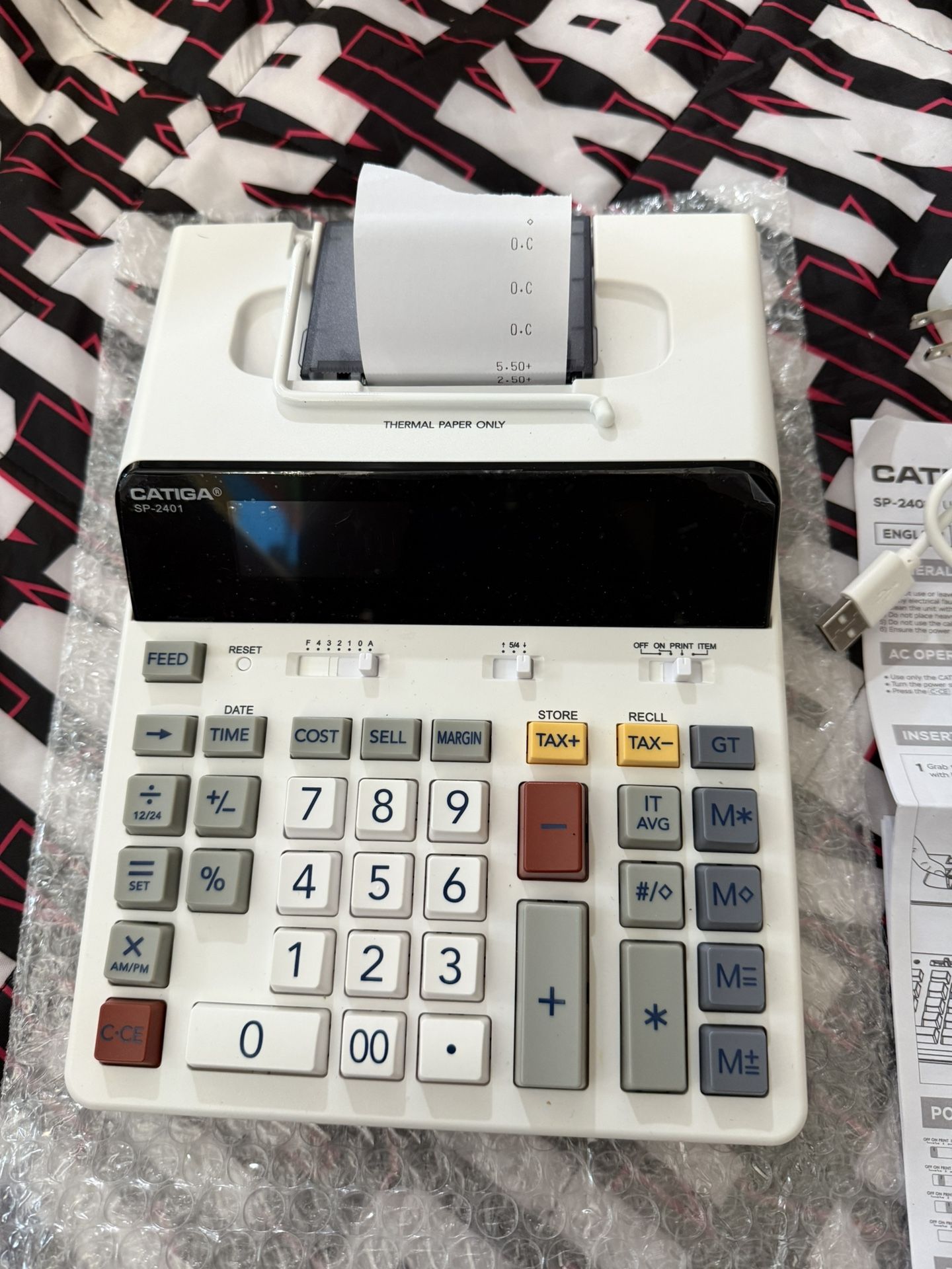 Thermal printing desktop calculator CATIGA