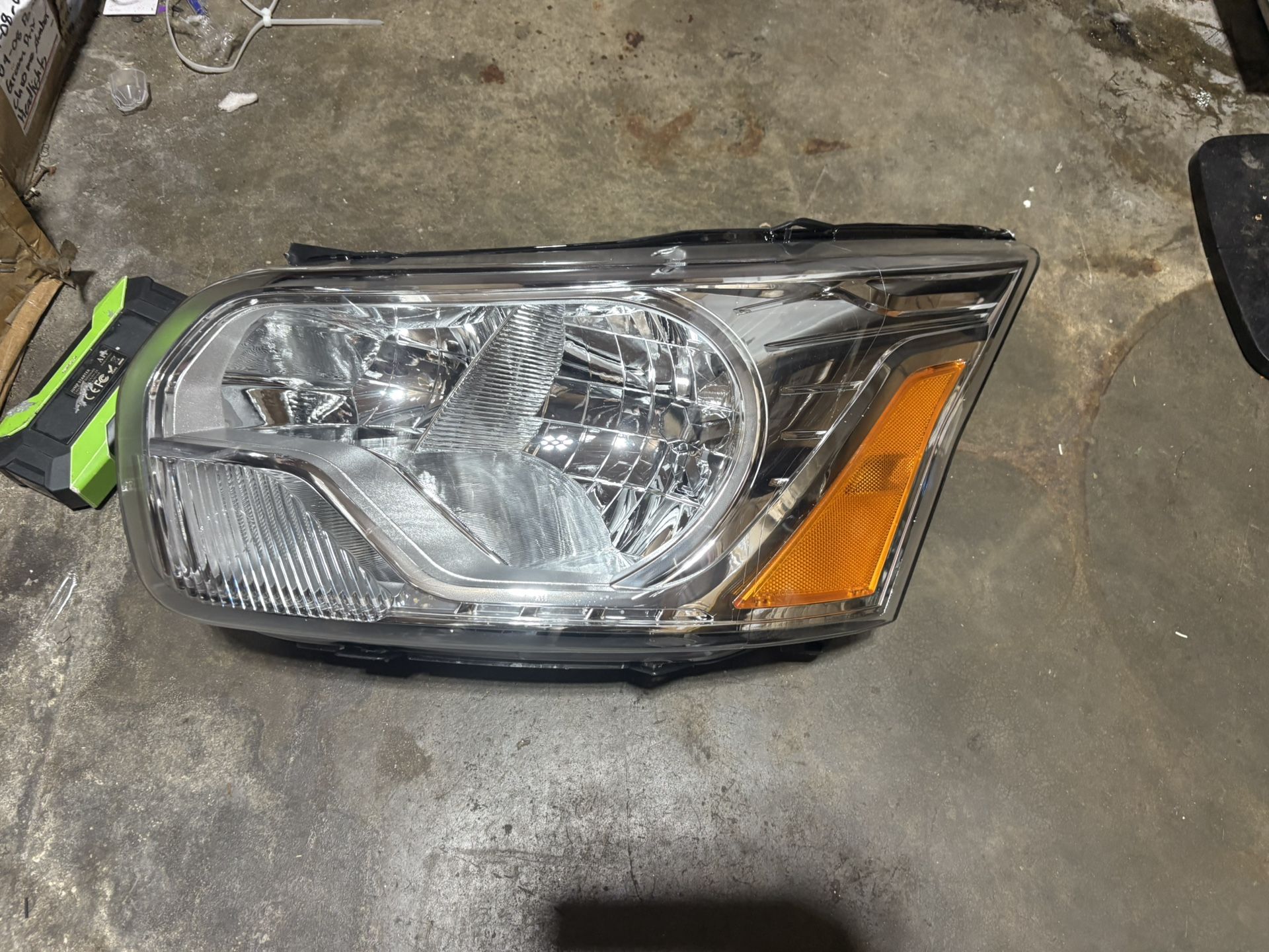 15-23 Ford Transit 150 250 350 OEM Style Chrome Amber Left Headlight