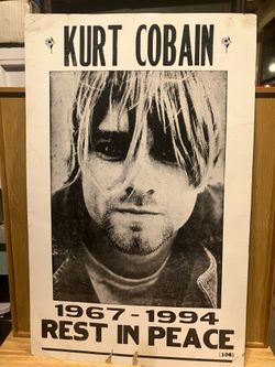 Vintage 1994 Kurt Cobain Memorial Cardstock Poster (14x22)