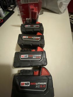 M18 5.0 lithium batteries