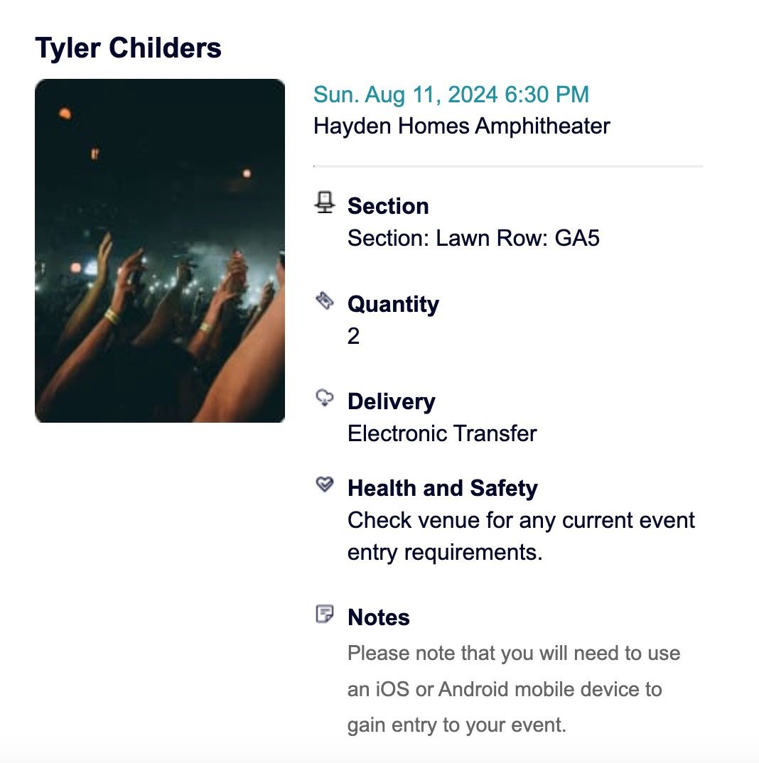 Tyler Childers Tickets - Bend, OR - August 11