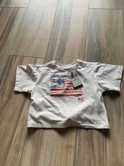 Polo Ralph Lauren - Girls Floral Flag Crewneck Jersey Boxy T-Shirt 4T