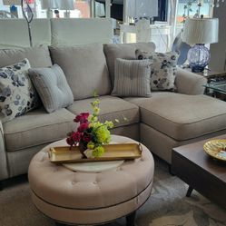 Reversible Grey Sectional (Sofa Chaise) New
