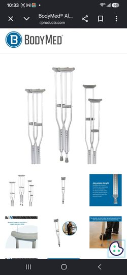 BodyMed Aluminum Adjustable Crutches