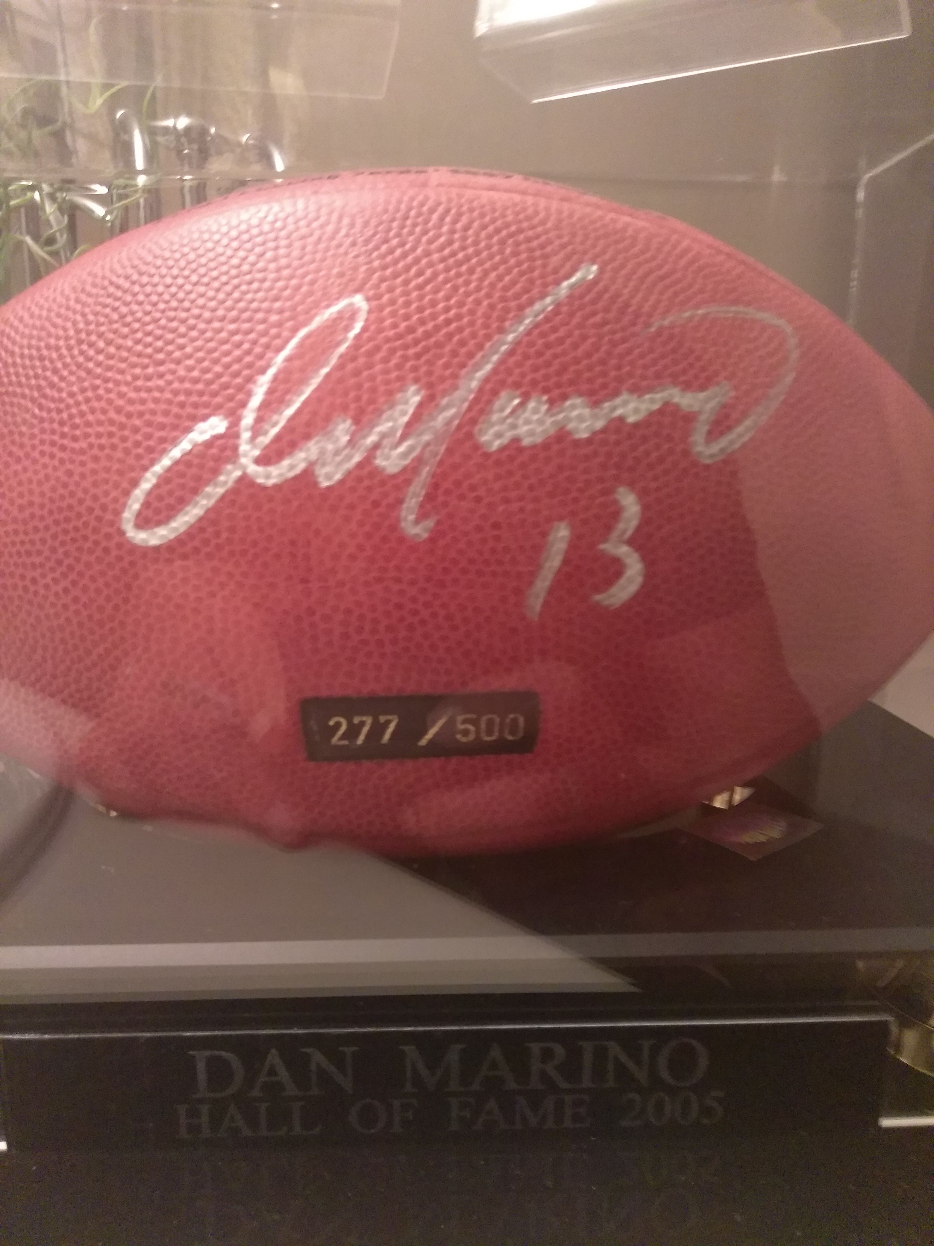 Hand signed Dan Marino Hall of Fame Wilson football in Inscribed Case with certificate of authenticity and picture of signing,All Products : American Fashion Style Bags On Sale