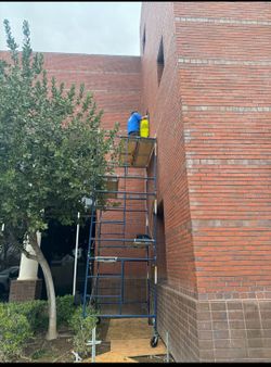 Blue Metal Scaffolding Frame