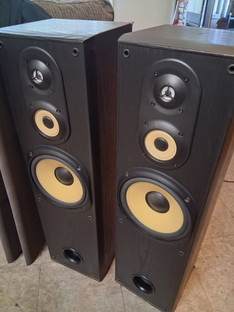 Sony Yellow 8 Inch Sub Tower Speakers 150watts