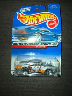 Hot Wheels Artistic License Series 1957 '57 Chevy 1:64 Diecast Silver Unopened