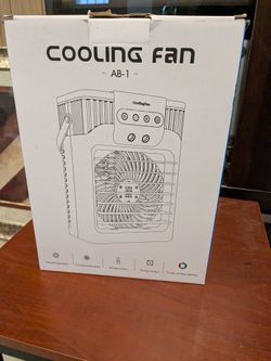 Portable Evaporative Cooling Fan with Remote — White, Like New