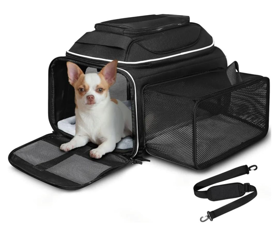 Petskd Top and Side Expandable Pet Carrier 18x13x9.5"