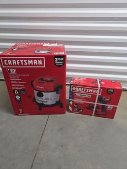 New Cordless Craftsman Drill Driver, Shop Vac