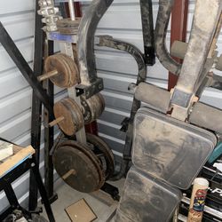 Squat Rack/ Weight Bench/weights