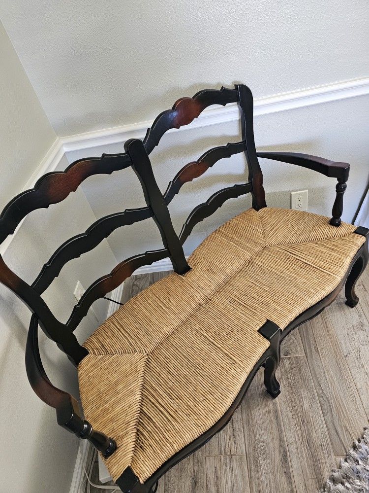 antique wooden furniture and original wicker