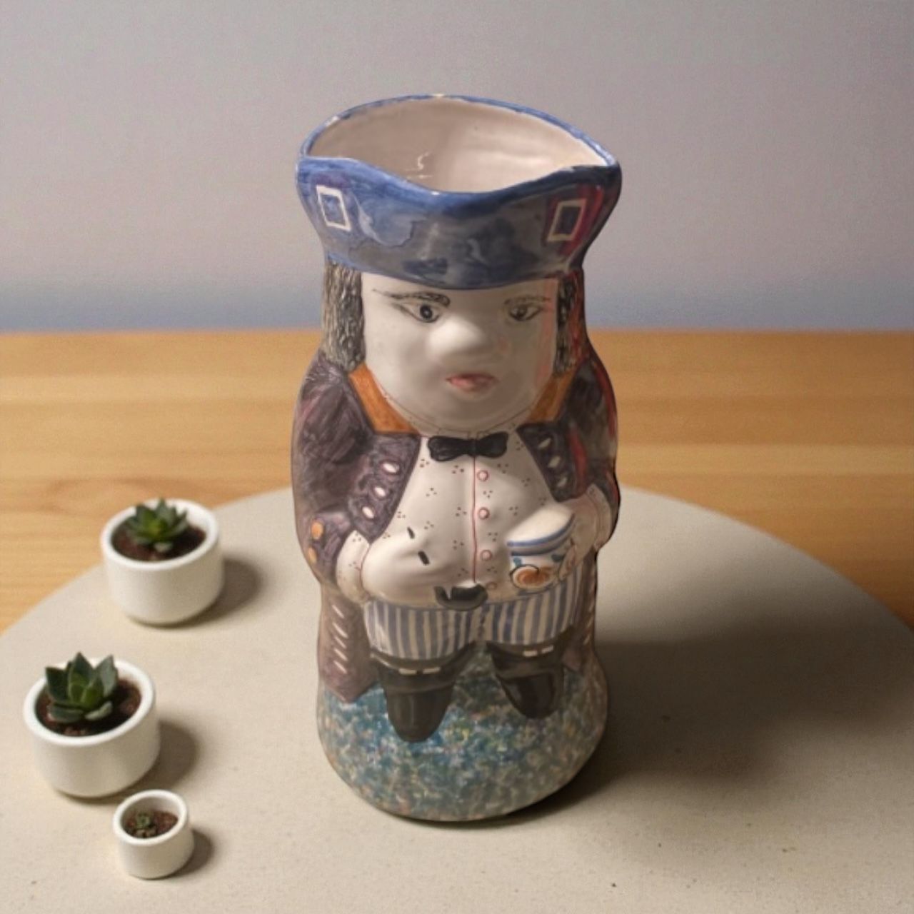 Vintage English Staffordshire Pottery Toby Jug