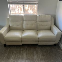 White Reclining Couch
