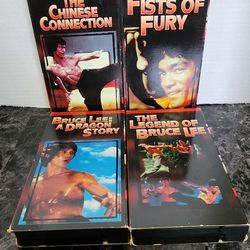 Vintage Bruce Lee Martial Arts Madness - 4 Pack Collectors Series VHS Tapes EUC