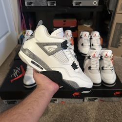 Jordan 4 White Cement (Multiple Sizes) 