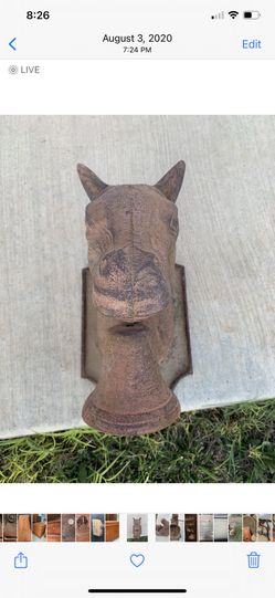 Cast Iron Horse Head With Bell
