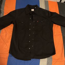Levi’s Button Up, Medium, Black, 