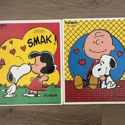 Playskool Vintage Peanuts Wood Puzzles Set of Two