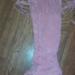 Suede Knee High Boots 