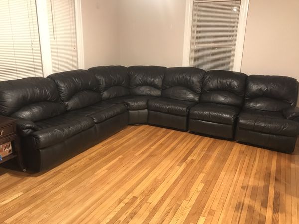 Black Leather Sectional Couch For Sale In Boston Ma Offerup