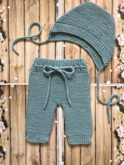 Hand knitted baby pants