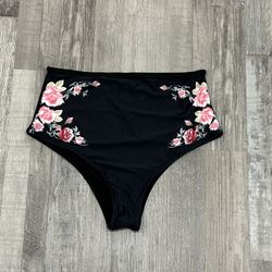 Floral High Waist Swim Bottom