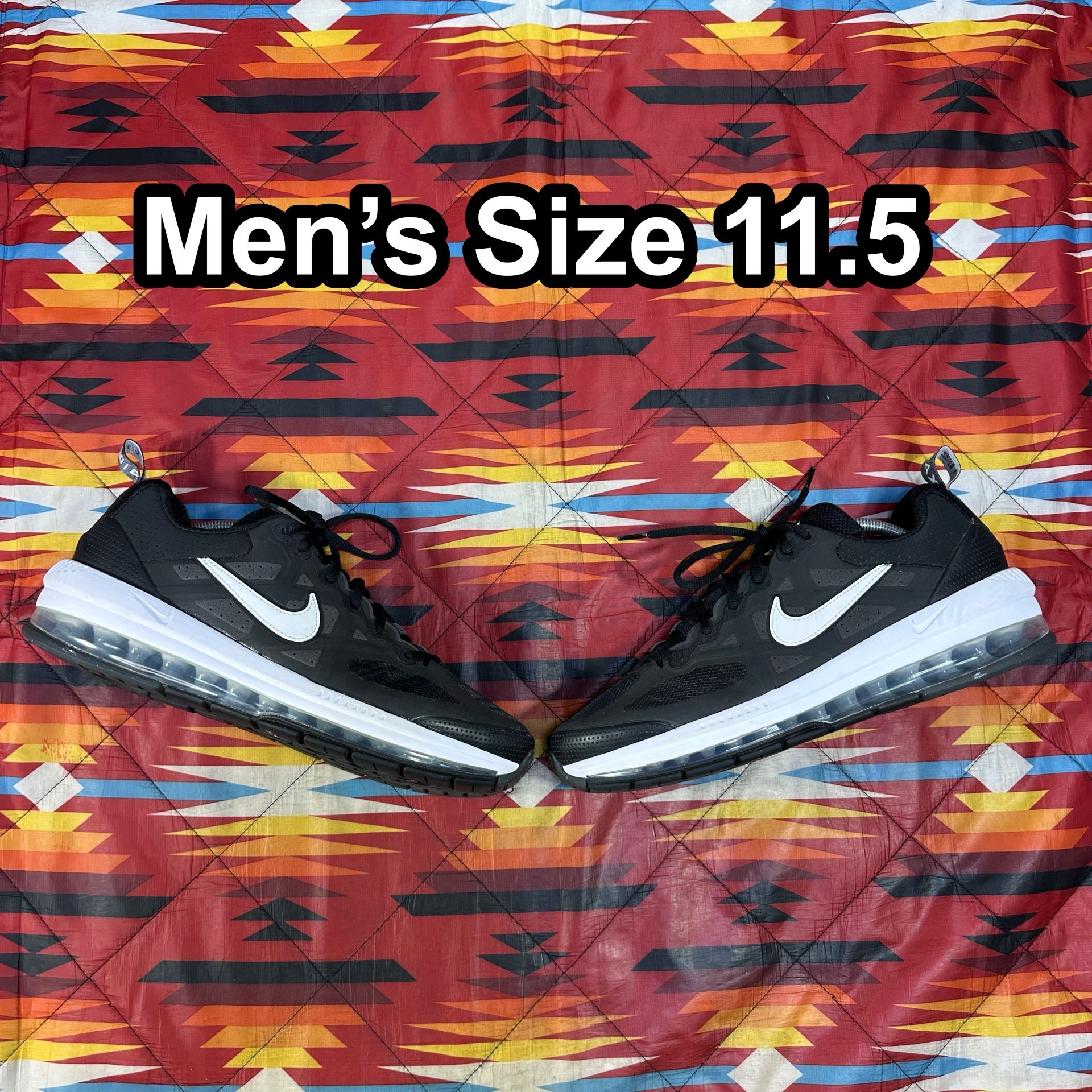 Nike Air Max Genome Black White Shoes CW1648-003 Men’s Size 11.5