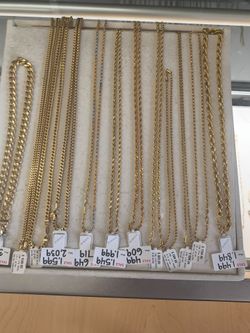 14k10k gold necklace different prices and grams layaway available 10% Dwon if you interested please make sure you ask for Maribel thank you