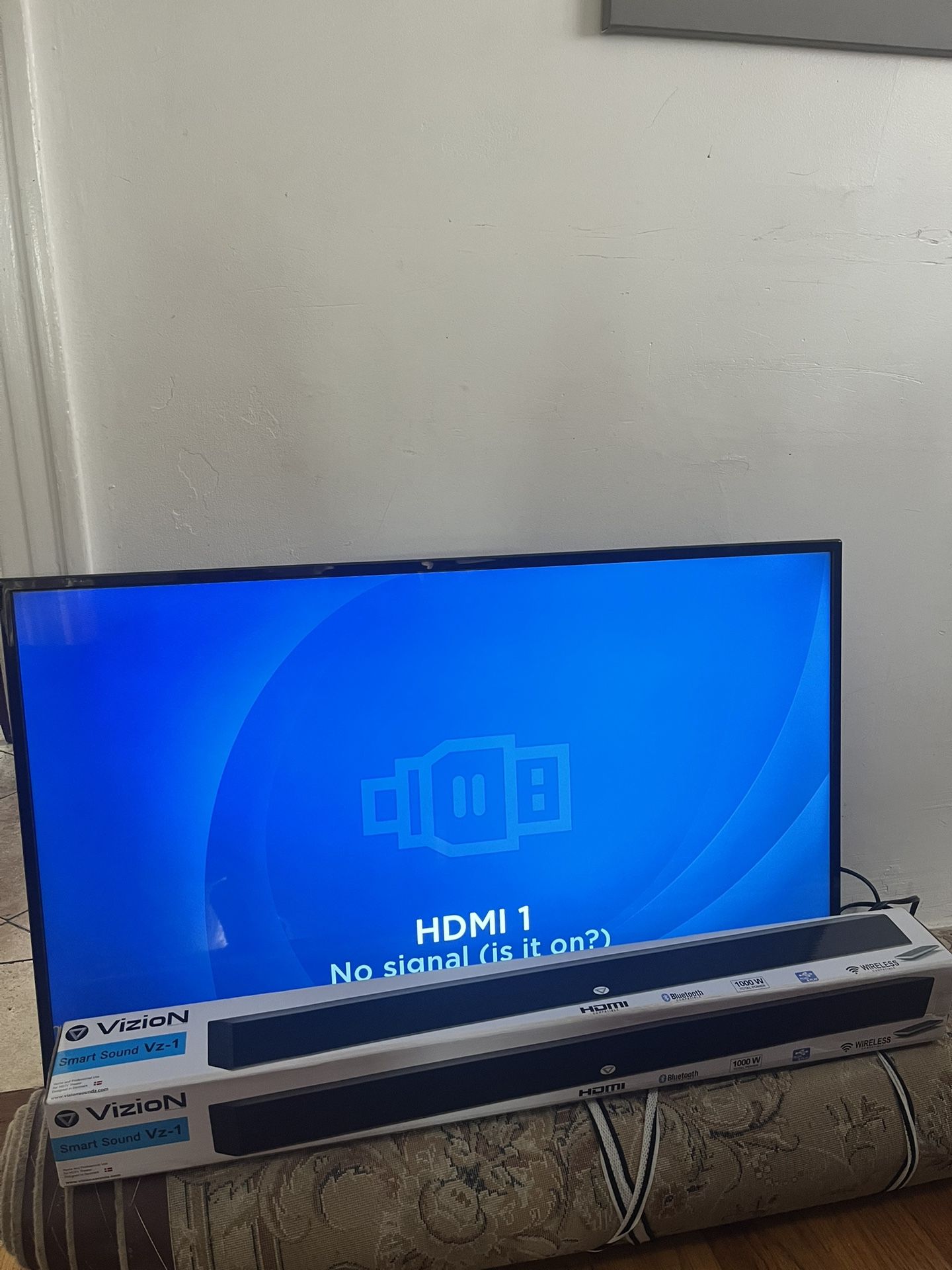 Insignia TV (used) + Sound System (brand New) W/ Power Cable And HDMI