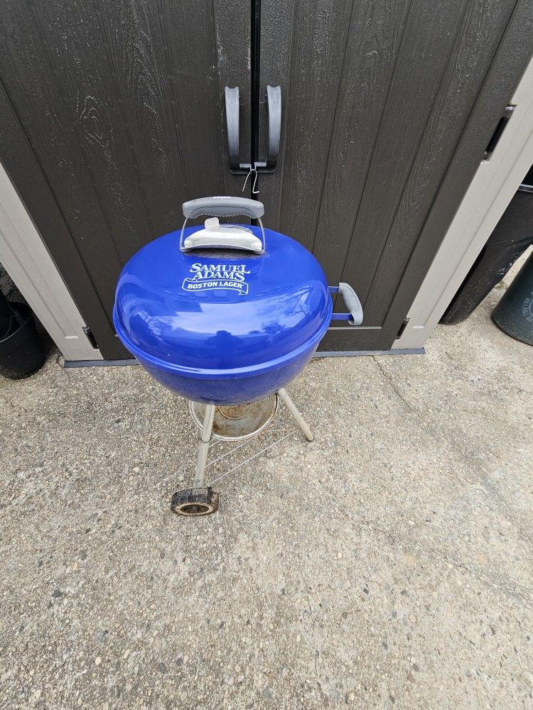 Weber Kettle Blue Samuel Adams Logo