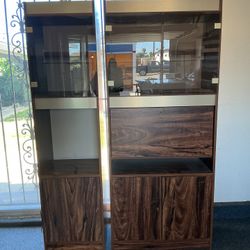 Entertainment Center (2) Pieces, Lighted